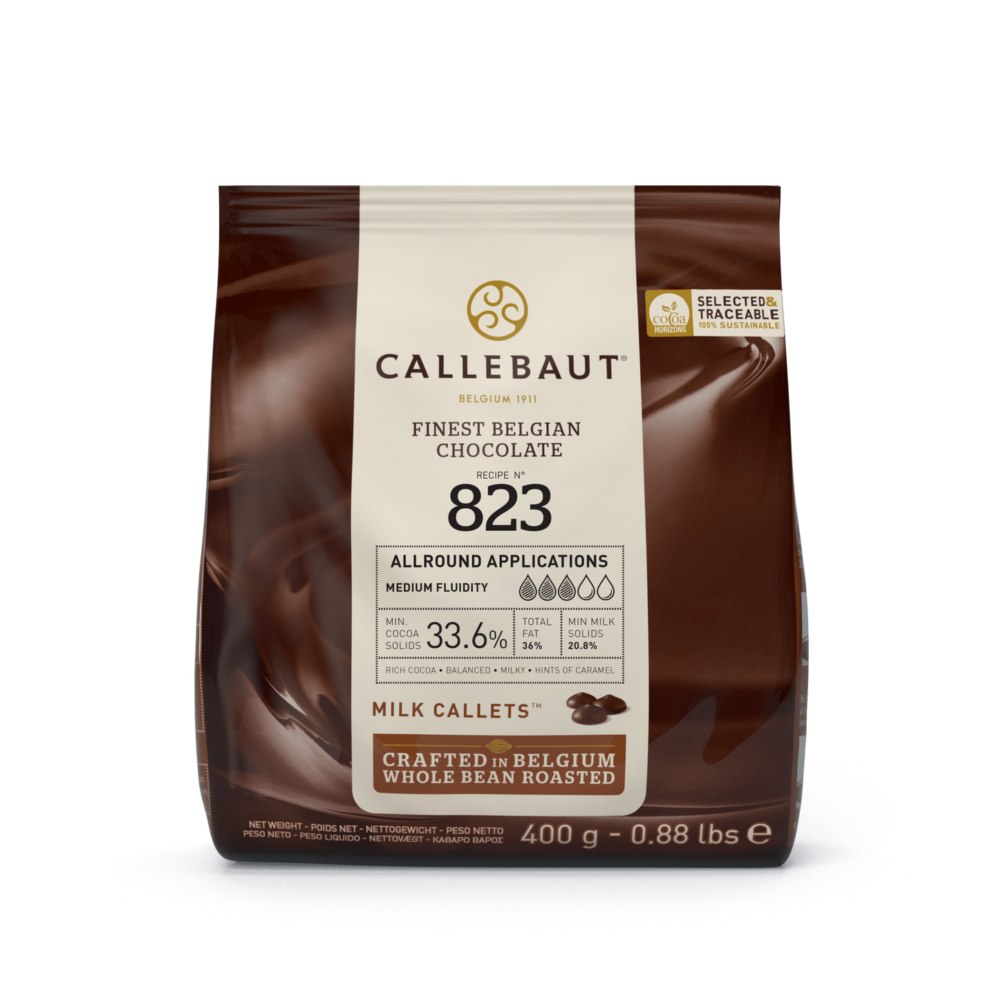 Buy Callebaut milk chocolate 823 400g