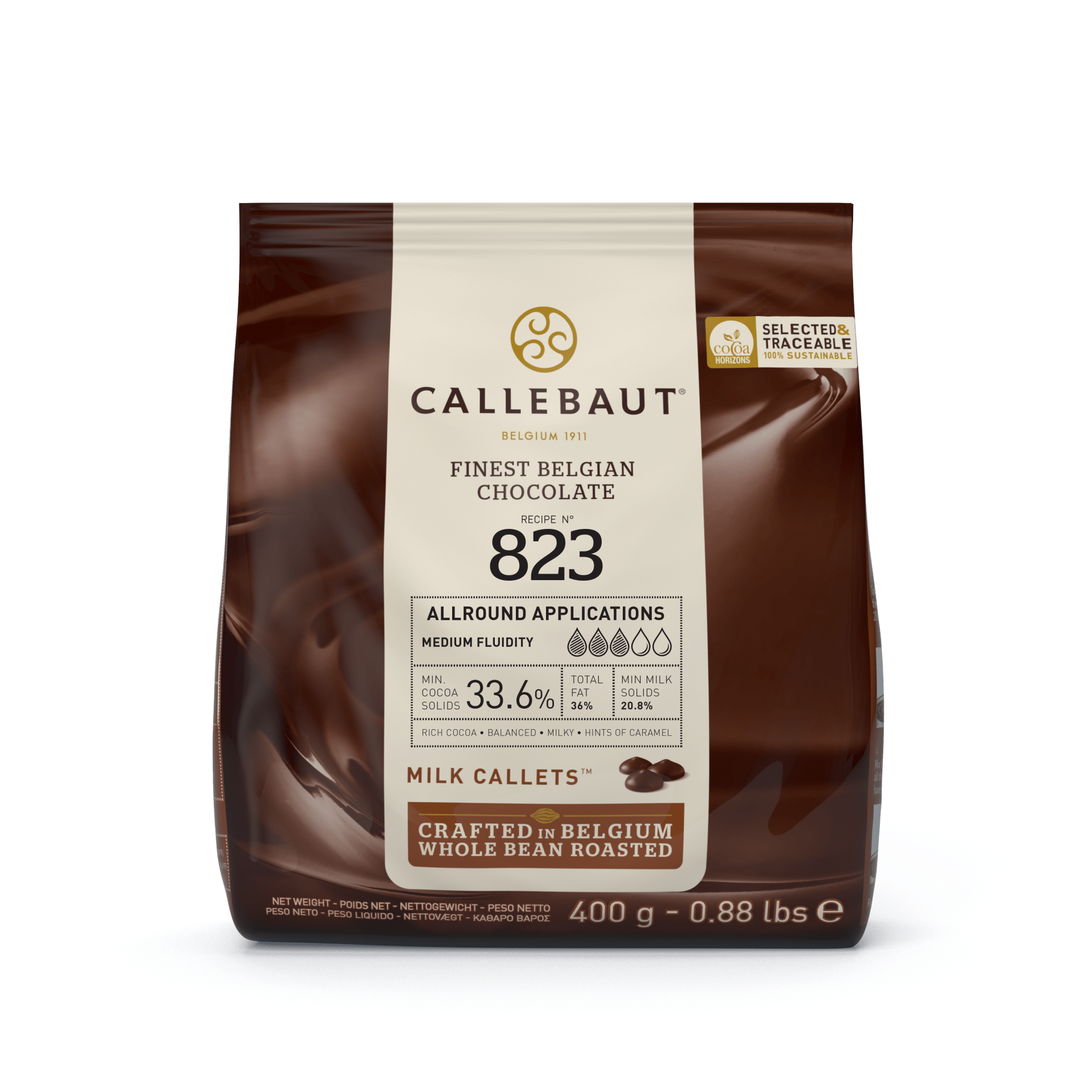 Buy Callebaut milk chocolate 823 400g